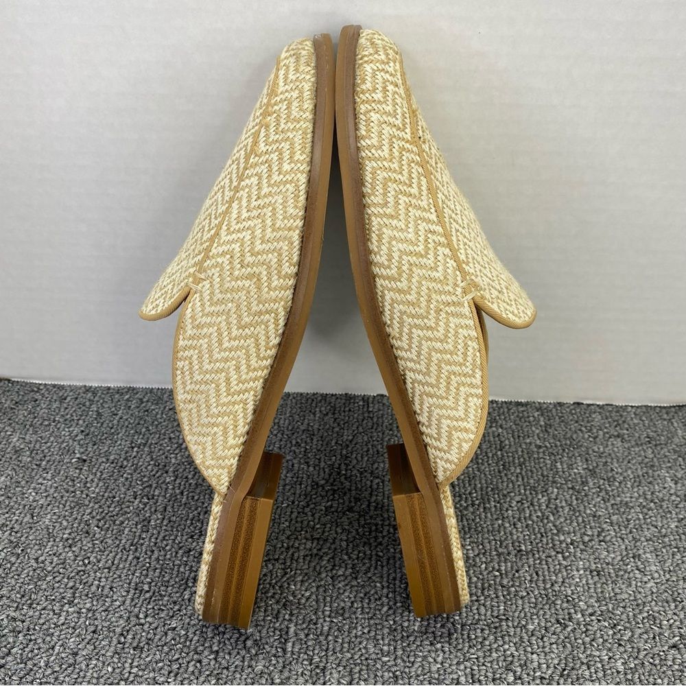 Nordstrom Rack Natural Woven Slip-On Mule Flats 9M Cream Tan Coastal Grandmother - Picture 5 of 10